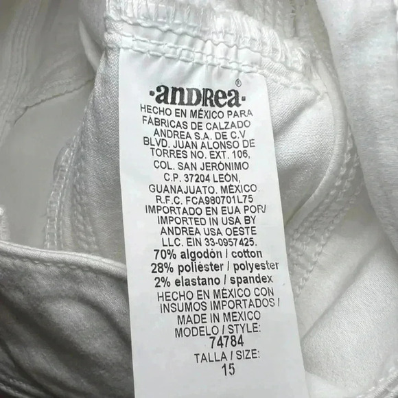 NWT Weekend Andrea Jovine Size 15 Womens Ankle Jeans White Stretch Mid Rise - Picture 4 of 5